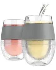 HOST Set of 2 Wine FREEZE Cooling Cups