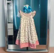 Girls NWT Vive La Fete Smocked Dress Long Free Bow 3