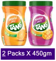 Tang Powder Drink jar Orange + Mango Flavor Vitamin C Juice( 2 Packs X 450 gm )