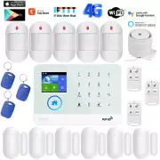 K02 Tuya APP WiFi+4G Wireless Home Security Alarm System+Alexa+Google Assistant