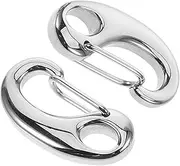 NUOBESTY Versatile Lobster Claw Clasps Stainless Steel Hooks for DIY Jewelry Keychains Accessories Set of 2