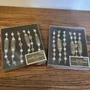 Target Glass Beaded Gold Gilded Garland Christmas 18ft Total 2009 Holiday NIB
