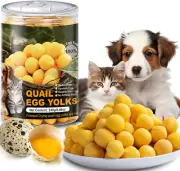 Freeze-Dried Quail Egg Yolk Pet Treats Snacks for Dogs Cats Natural High Protein
