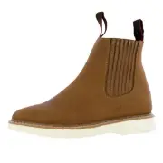 Mens Work Boots Soft Toe Honey Brown Leather Handmade Bota Trabajo 6, 6.5, 8