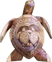 Outdoor Turtle Statue Brown Resin Yard Decor 9x9x18cm Adorable Garden Statue for Yard and Outdoor Decoration