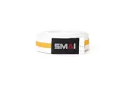 SMAI Martial Arts Belt - Coloured Stripe Yellow Size 2 - CLEARANCE