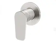 Meir Round Wall Mixer Trim Kit with Paddle Handle | Solid Brass (in-Wall Body Not Included), Smooth Water & Temp Control | Ideal for Bathrooms, Kitchens, Laundries in Brushed Nickel