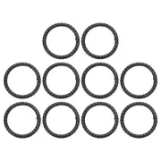 10Pcs Spring O Rings 1 1/2" Round Trigger Snap Hook Circle Black Key Ring Clip