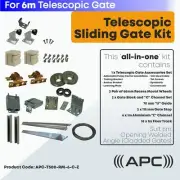 6m Telescopic Sliding Gate Hardware Complete Kit. All in One Telescopic Gate Kit