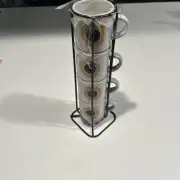 Cheery Sunflower Espresso Cup set In Rack
