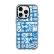iPhone 16 Pro Clear Case MagSafe Compatible FRAME BLUE