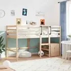 vidaXL Kids' Loft Bed without Mattress 92x187 cm Single Solid Wood Pine 2BB