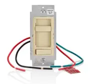 Leviton Sure Slide Ceiling Fan Wall Switch 3-Speed Fan Control 1.5 Amps, Ivory