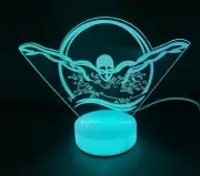 Swimmer 3D Night Light Color Changing Illusion Lamp Sport Fan Birthday Gift