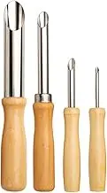 AIMALL 4Pcs Round Hole Cutters, Stainless Steel Pottery Tools, Precision Punch Hole Cutter for Clay and Crafts