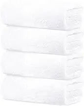 Tens Towels Large Bath Towels, 100% Cotton Towels, 30 x 60 Inches, Extra Large Bath Towels, Lighter Weight & Super Absorbent, Quick Dry, Perfect Bathroom Towels for Daily Use (Pack of 4) (White)