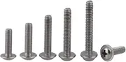 RZDEAL 100pcs 304 Stainless Steel Machine Screws for Cabinet Drawer Knob Pull Handles Silver Screws Set Furniture Hardware(M4x20mm,25mm,30mm,35mm,40mm)
