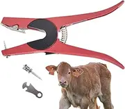 Ear Sign Pliers for Cattle | Applying Ear Sign Pliers for Livestock,Animal Instruments Identification Card Installation Ear Sign Clamp for Deer, Sheep, Dogs