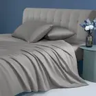 2100TC Egyptian Cotton Flat Fitted Sheet Set Queen King Double SIngle Bed Sheets