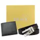 DRAKA 達卡 - 黃金禮盒 真皮皮夾+自動皮帶-6011