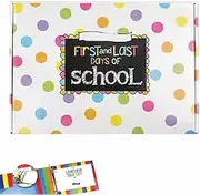 First and Last Day of School Memory Book, Easiest School Days Memory Album, Reusable School Keepsake Organizer with D-Ring Binder, Reusable Photo Prop, Memory Keepsake Book(B-1PC)