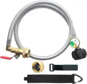 Upgraded 36" Stainless Braided Qcc1 Type Inlet Propane Refill Adapter Hose X2