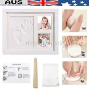 Newborn Baby Footprint Handprint Photo Frame Kit Safe Inkless Wipe Gift NEW AN