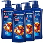 Clear Men Shampoo Anti Dandruff Care & Style 10X Softer Smoother Hair 4X390ML