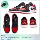 Nike Air Jordan 1 Low Bred Toe 553558-612 Men's US4-14 NEW