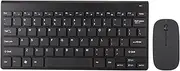 Smart Wireless Keyboard Mouse Kit, Wireless Key Mouse Set Silent Button Waterproof LED Indicator Power Saving Slim for Home (Black)