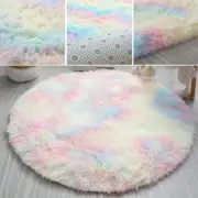 1 * Bedroom Living Room Carpet Floor Mat Circle Round Soft Shaggy Rug