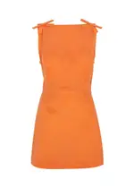 Bernadette Kim Taffeta Mini Dress - Orange - 10 10