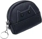 [yuksok] Coins Purse Wallet Retro Multifunctional PU Leather for Men and Women Zip Closure Money Pouch Coins Organizer