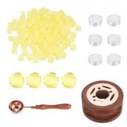 Wax Seal Kit, 150 Wax Beads, Candles, Clear Yellow