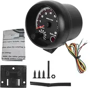 GPVPGHGRJ Auto Gauge Tachometer White Backlight 12V 3.75 Inch Car Meter 0-8000 RPM with LED Shift Light Speedometer(Black)