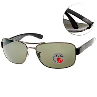 【RayBan 雷朋】太陽眼鏡 飛官偏光款(墨綠#RB3025 00258-62mm)