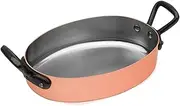 BAUMALU S A 214015 Oval Serving Dish with 2 Handles, Copper, 7.87"