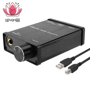 Usb 轉同軸 S/PDIF 光纖 3.5mm/6.3mm 耳機轉換器 USB DAC 數模音頻轉換器,適用於 Wind