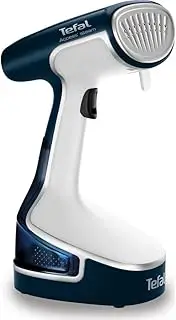 [Tefal] Access Steam DR8085 1500W Compact Design Illuminated On/Off Switch Short Heat Up Time Steam Power 24g/min Removable Water Tank 200ml Steamer Dark Blue/White