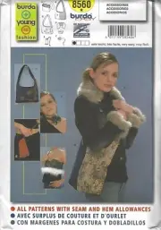 Burda 8560 Sewing Pattern - Accessories, Purses, Bags-Uncut-Brand New