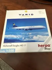 New McDonnell Douglas MD-11 Varig Brasil PP-VRG Herpa Wing 503402 1:500 Airplane