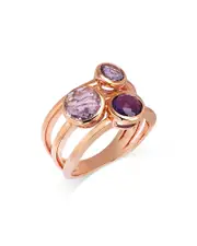 Bloomingdale's Fine Collection Amethyst & Pink Amethyst Multi Row Ring in 14K Rose Gold