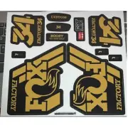 Fork Sticker for 2018 FOX 34 Mountain Bike DH Bicycle Decals gold black bottom