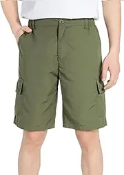 [ALXHUTE] Boys' Lightweight Shorts Children's Cargo Shorts Quick-Drying Short Cargo Trousers Boys Summer Bermuda Shorts, Army Green, 140