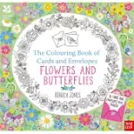 NATIONAL TRUST: THE COLOURING BOOK OF CARDS AND ENVELOPES - FLOWERS AND BUTTERFLIES
