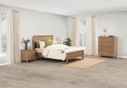 LOURDES 4 Piece Queen Bed Tall Chest Suite