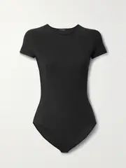 [GOLDSIGN] GOLDSIGN - The Jenson Stretch-jersey Thong Bodysuit - Black - x small x small Black