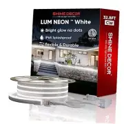 LED Neon Rope Lights AC 120V, Expandable & Cuttable 120LEDs/M Bright Strip