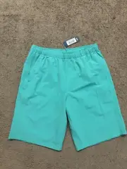 $68 - MYLES Aqua Turquoise Med - 10” Long - Men's MAKE MOVES Shorts Unlined