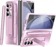 For Samsung Galaxy Z Fold 5 Case With S Pen, Kickstand & Front Screen Protector, Hard Pc Z Fold 5 Case